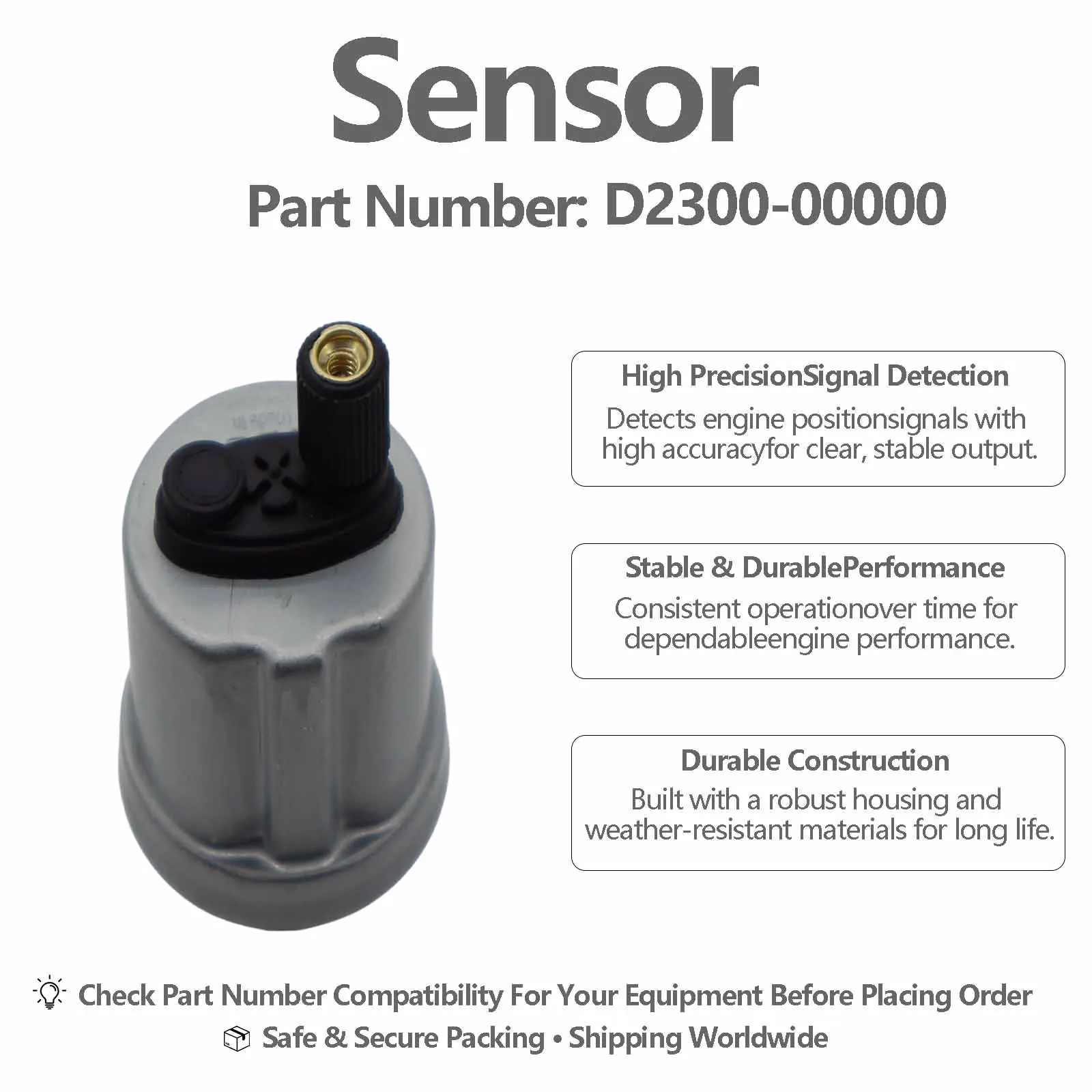 D2300-00000 Oil pressure sensor For Shantui SD13 SD16 SD16E SD16L SD16 SD22 SD23 SD32 SD42-3 Excavator Parts