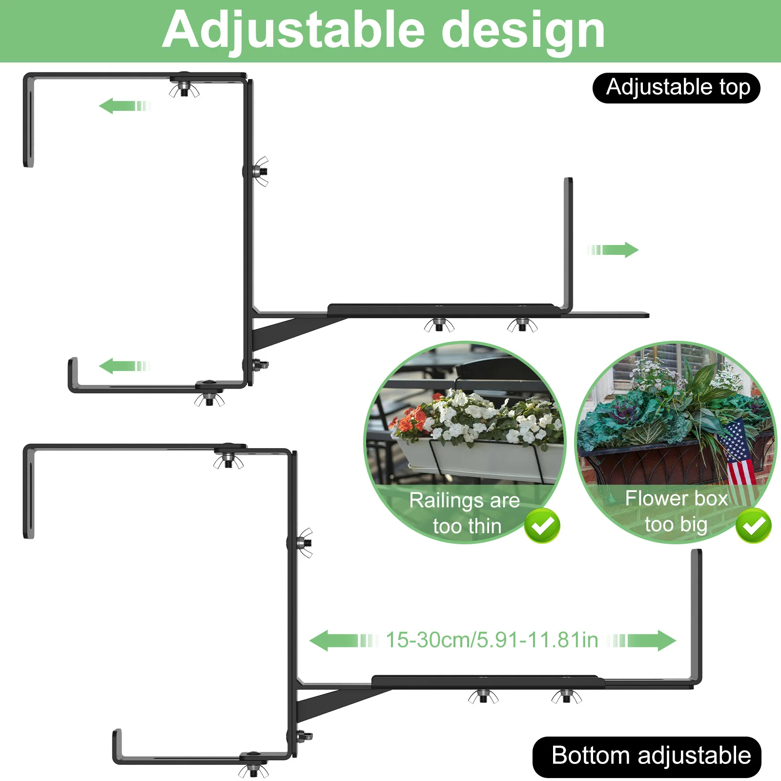 2 шт., подставки для растений, 15-30 см