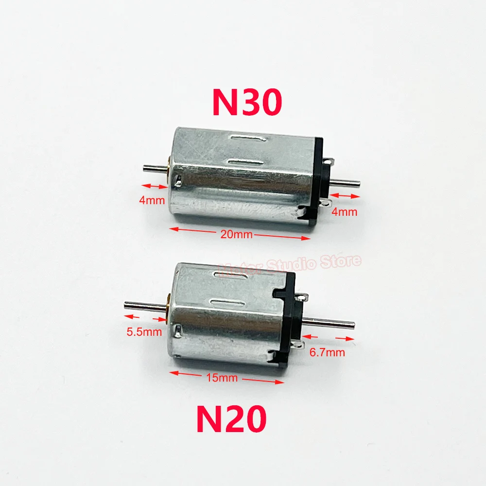 Mini Tiny  N30 N20 Dual Shaft Motor DC 6V-12V High Speed Double Axis Engine For Toy Car Rail Train Model