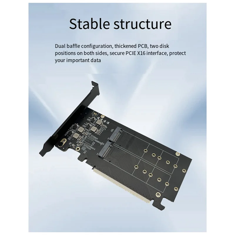 

Double-Sided 4-Disk NVME RAID Card Pciex16 To NVME SSD Hard Drive Adapter Card RAID Array Expansion Split Card
