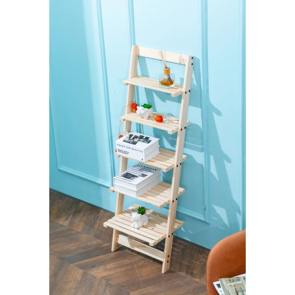 

Inclined Multifunctional Storage Ladder Shelf As Kids Bookshelf