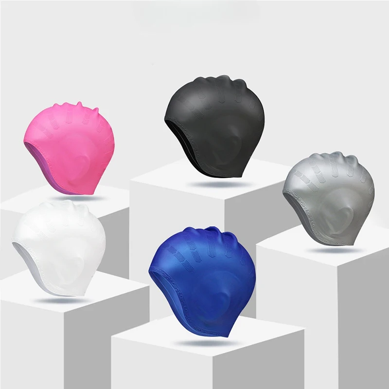 Ear Protection Cap,increase Silicone Swimming Cap, Ear Protection, Hair Protection, Waterproof