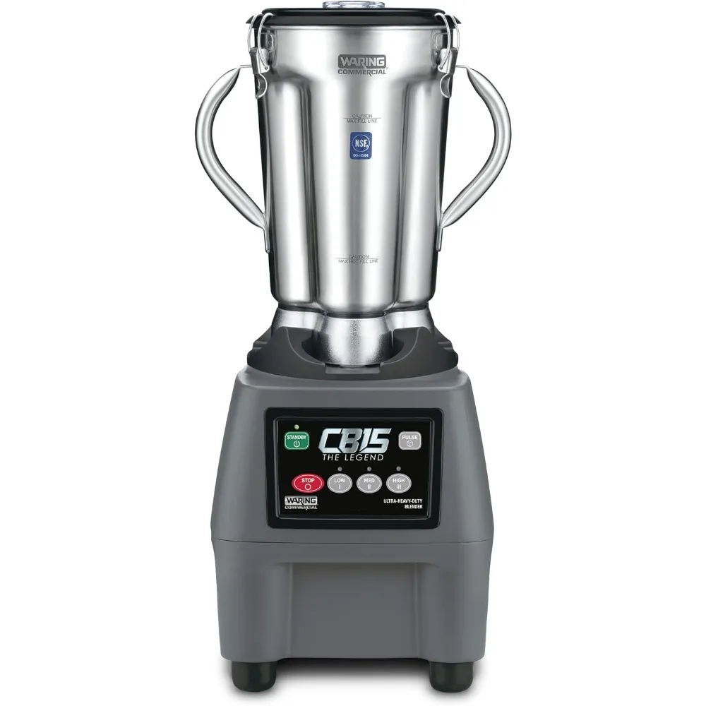 Commercial CB15 Ultra Heavy Duty Blender, Electric Touchpad Controls with Stainless Steel 1 Gallon Container, 120V