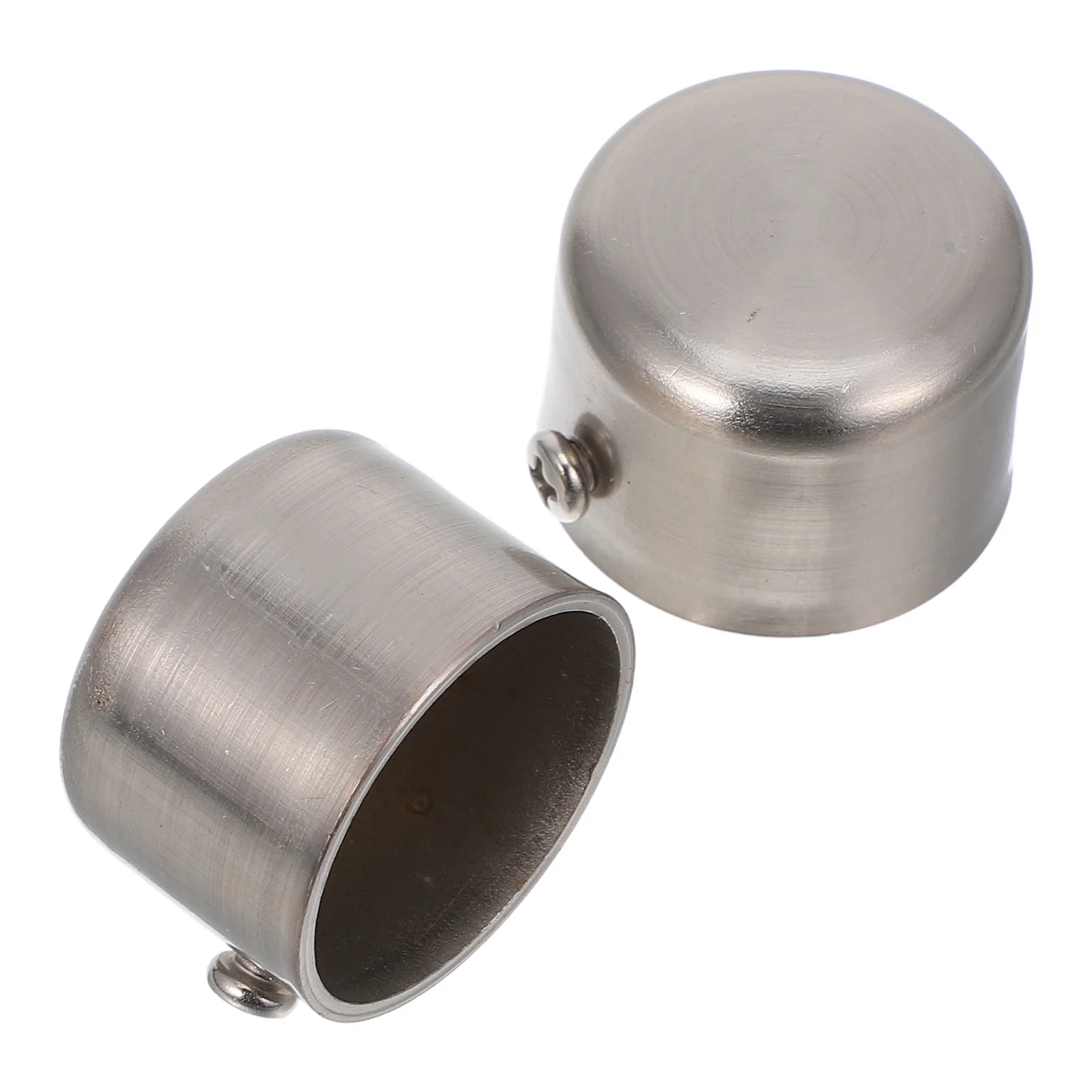 Didiseaon シルバー合金カーテンロッドエンド ドレープポールフィニアル 2個 エレガントな窓装飾装飾設置用