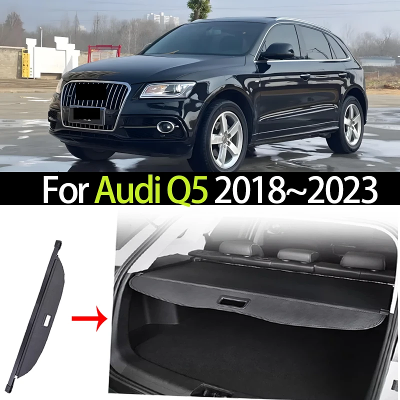 

Car Trunk Cargo Cover for Audi Q5 80A MK2 FY 2018~2023 Retractable Parcel Rack Waterproof Storage Privacy Auto Accessories
