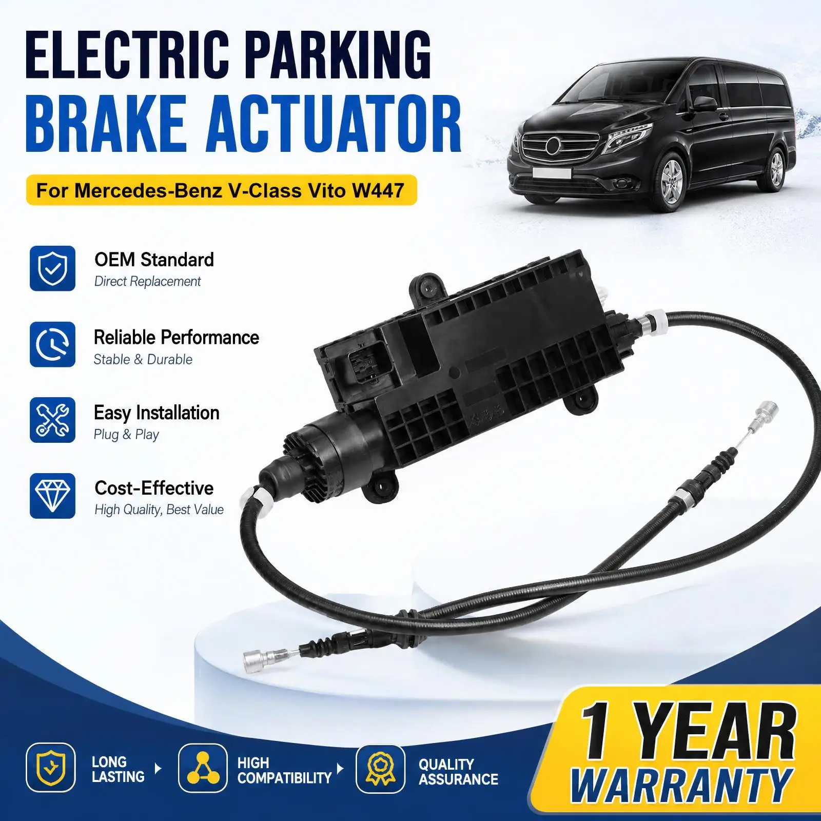 Elektrischer Parkbremsen-Aktuator für Mercedes-Benz V-Klasse Vito W447 A4479068700 Autoteile 4479068700 Handbremsen-Aktuator
