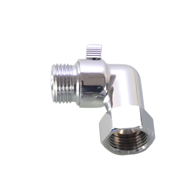 

1pc Brass Pipe Fittings Female1/2'-Male1/2' 90 Degree Elbow Shower Nozzle Hose Quick Opening Elbow with Switch Stop Valve