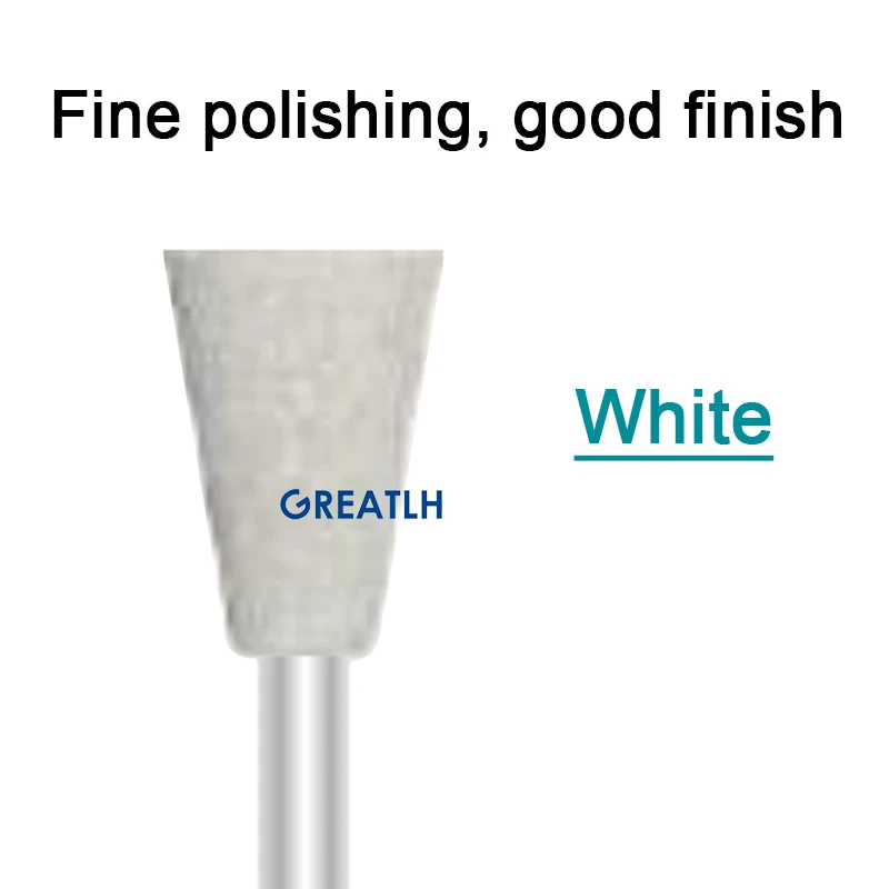 100pcs/set Dental Silicone Polisher for Handpiece Dental Polishing Kit for Ceramics White Coarse Dental Instrument