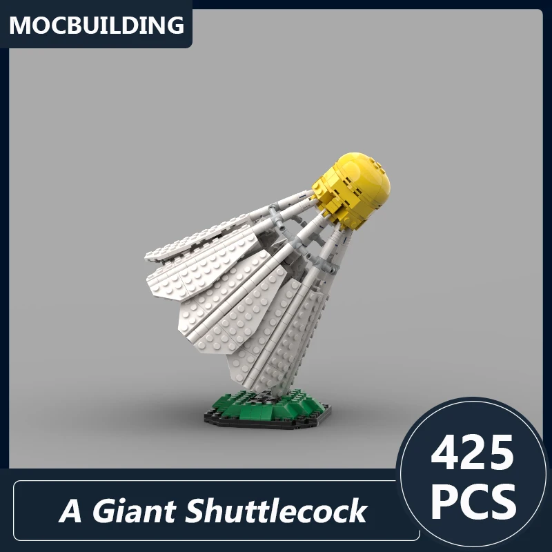 

A Giant Shuttlecock Model Moc Building Blocks DIY Assembled Bricks Sports Series Display Toys Educational Creative Gifts 425PCS