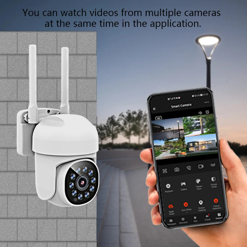 1080P 2MP Outdoor PTZ WiFi Tuya Smart Life Home Security Auto Tracking Human Detection Dome Camera CCTV Video Surveillance