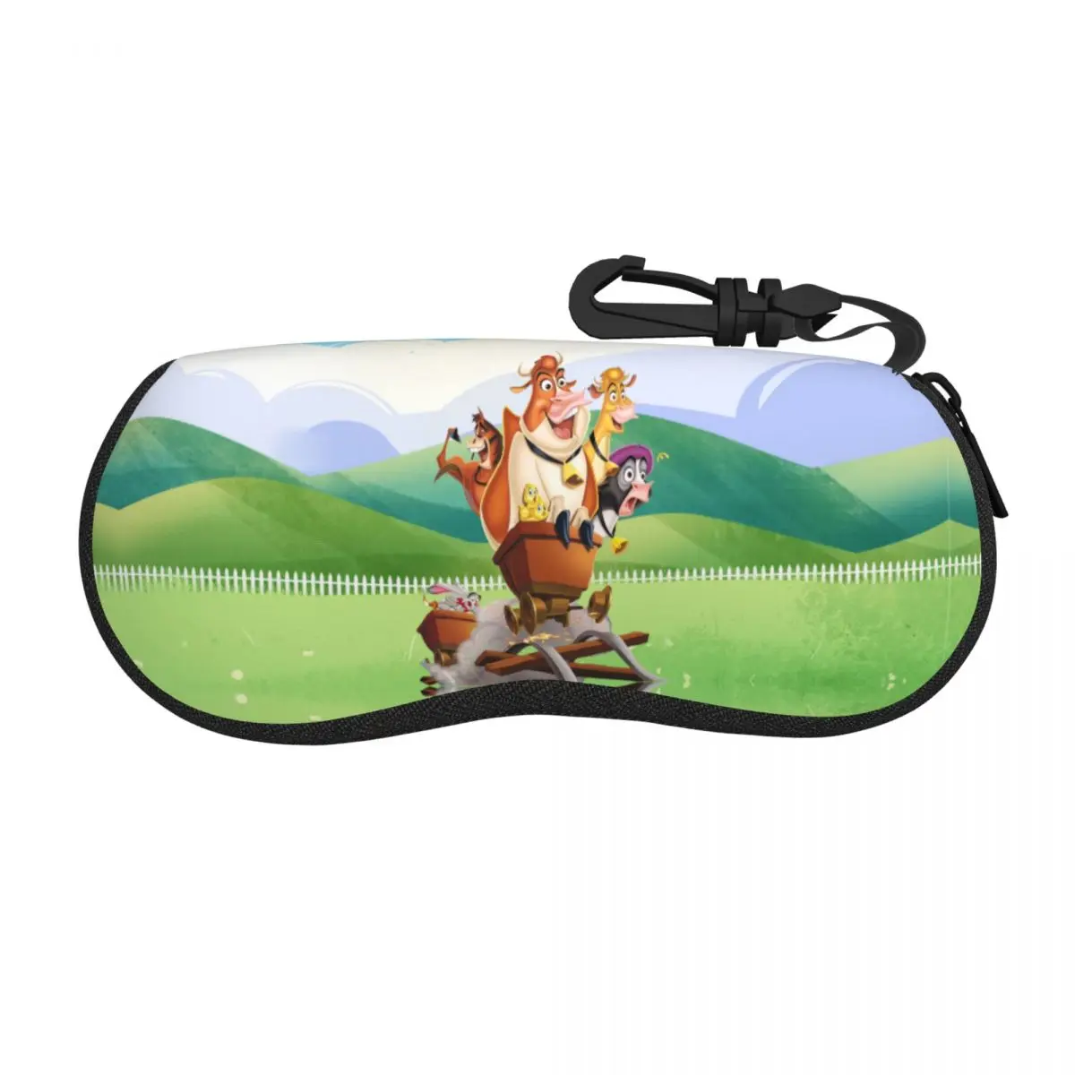 

Custom CartoonDisney Classic Home On The Range Glasses Case Portable Anime Shell Eyeglasses Case Sunglasses Box