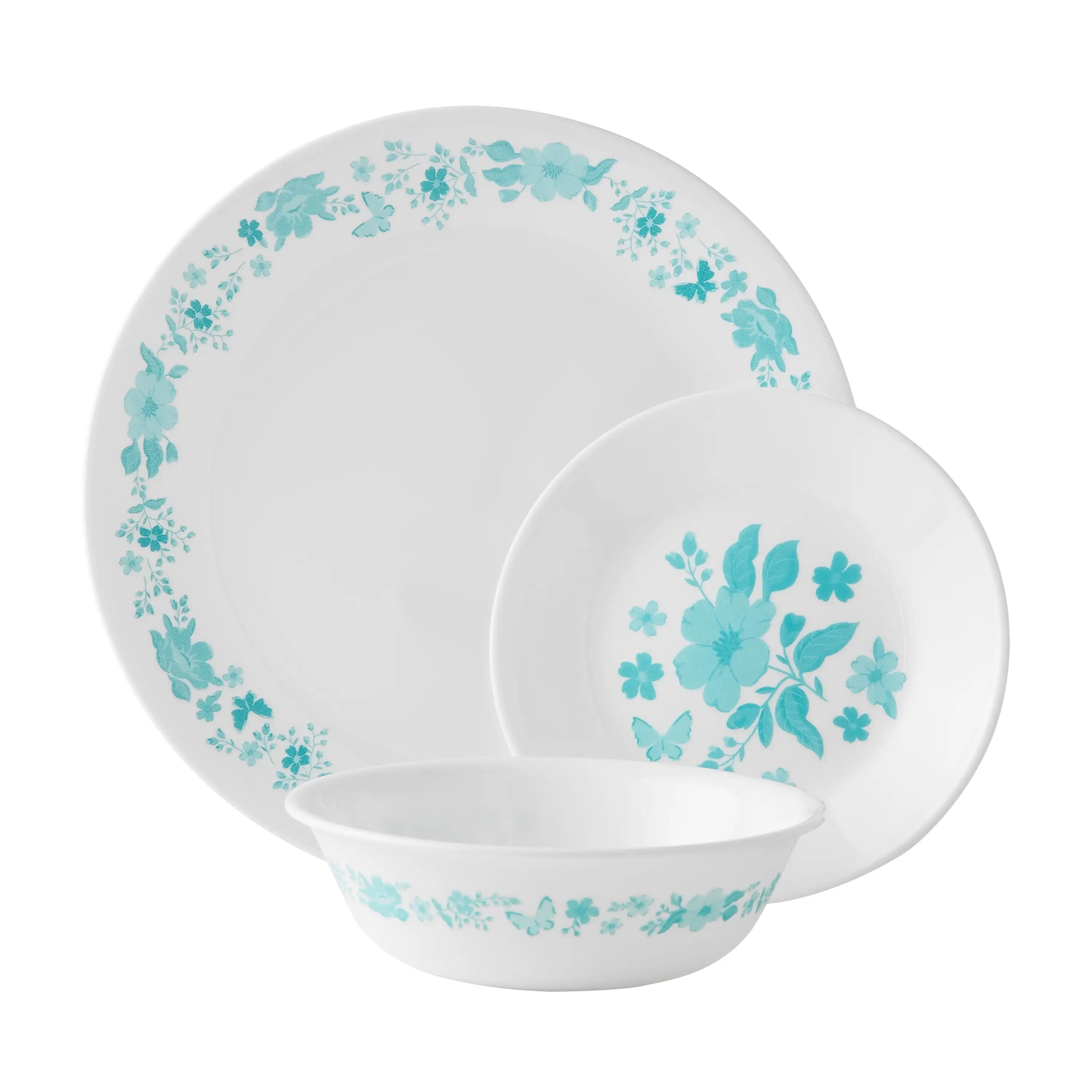 

The Pioneer Woman by 12-Piece Dinnerware Set, Evie, Teal