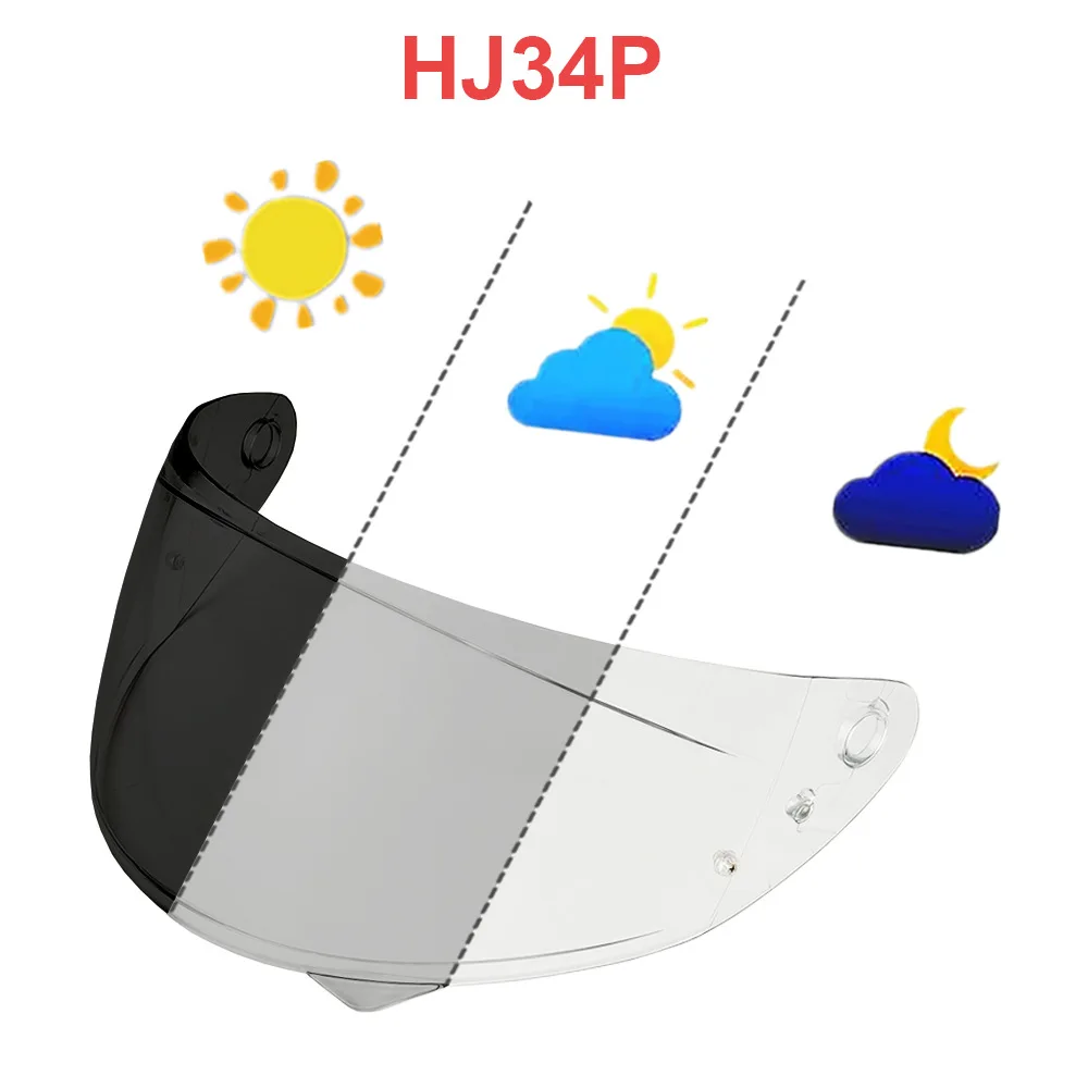 For HJC C10 HJ-34P Motorcycle Helmet Visor Lens Replacement Anti-UV Anti-Scratch Dustproof Wind Shield Motorcycle Accessory