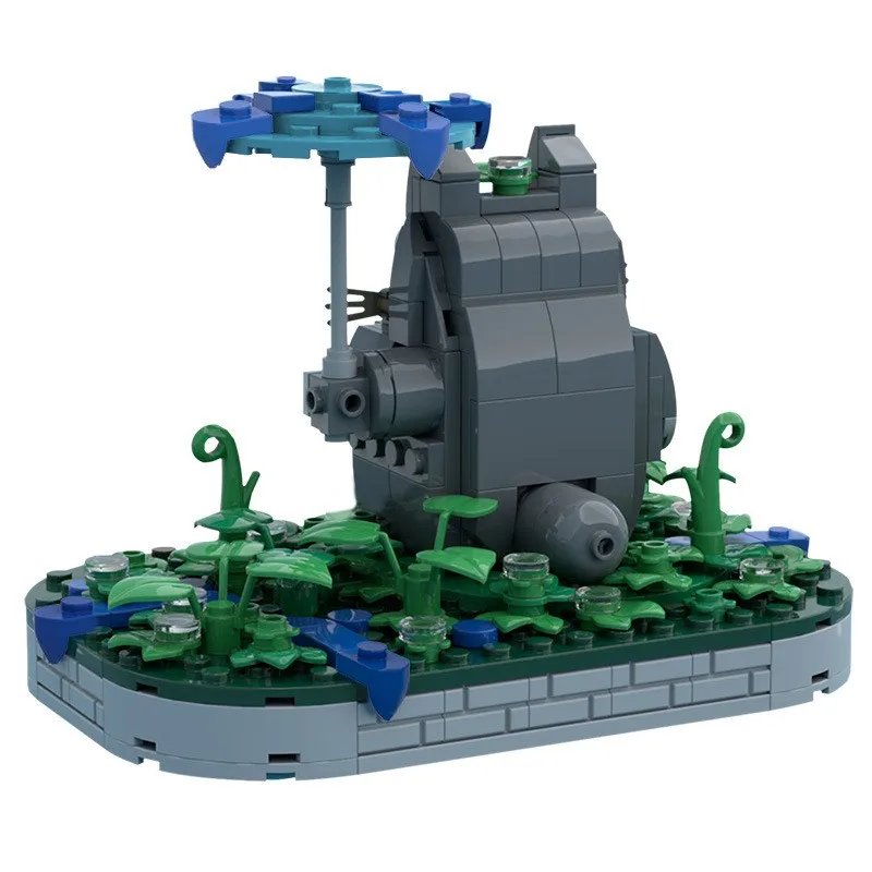 MOC 창의적인 블록 장난감 일본 애니메이션 영화 캐릭터 콘텐츠 고양이 모양 동물 귀여운 인형 데스크탑 장식