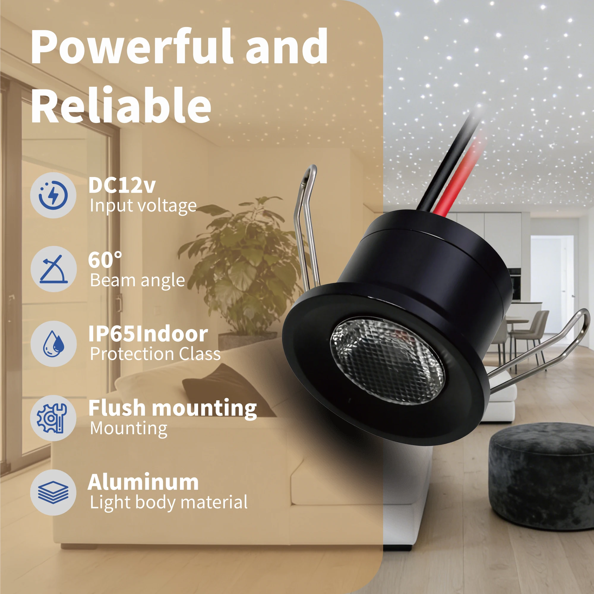 2W Mini LED Spot Light 12V Ceiling Spotlight Dimmable Cabinet Showcase Lamp IP65 Focos Downlight Stair Indoor Corridor Lighting