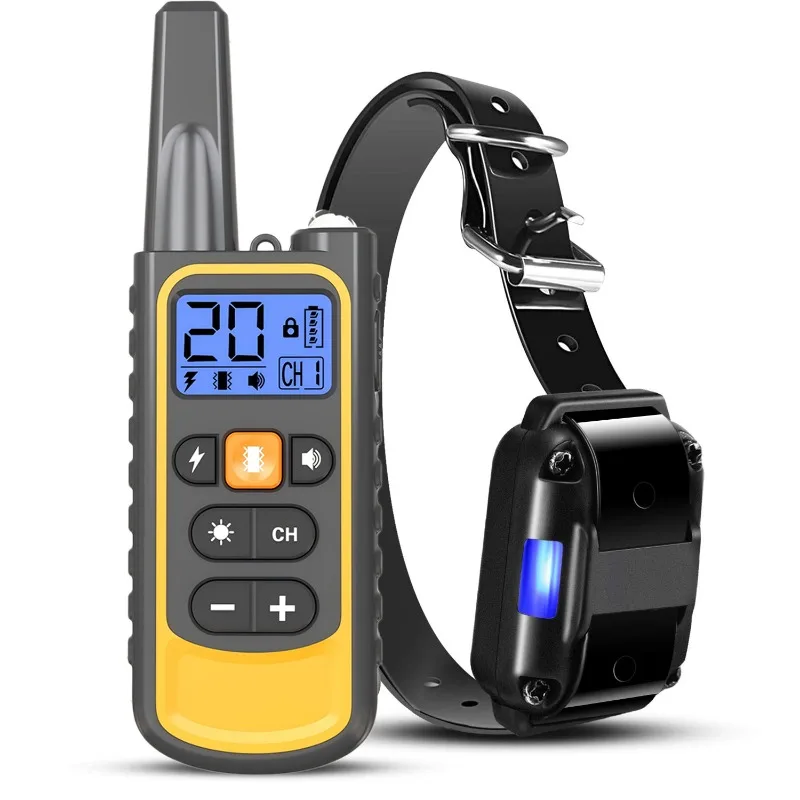 800M Remote Control Dog Trainer Charging Waterproof Shock Vibration Collar Remote Barking Stopper Dog Trainer