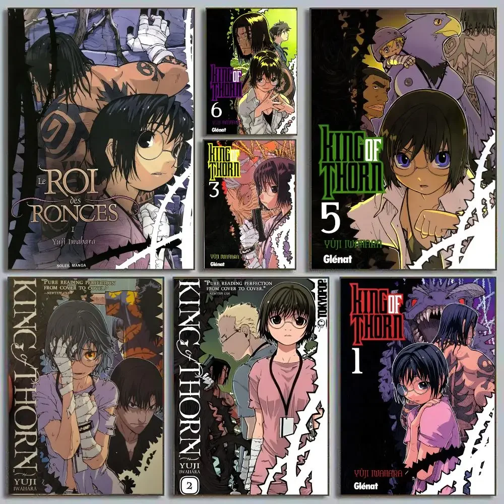 King Of Thorn Kazuhiro Kiuchi Dystopian Sci-Fi Horror Manga Bramble City Calligraphy Poster Eco-Friendly Decor Frameless Canvas