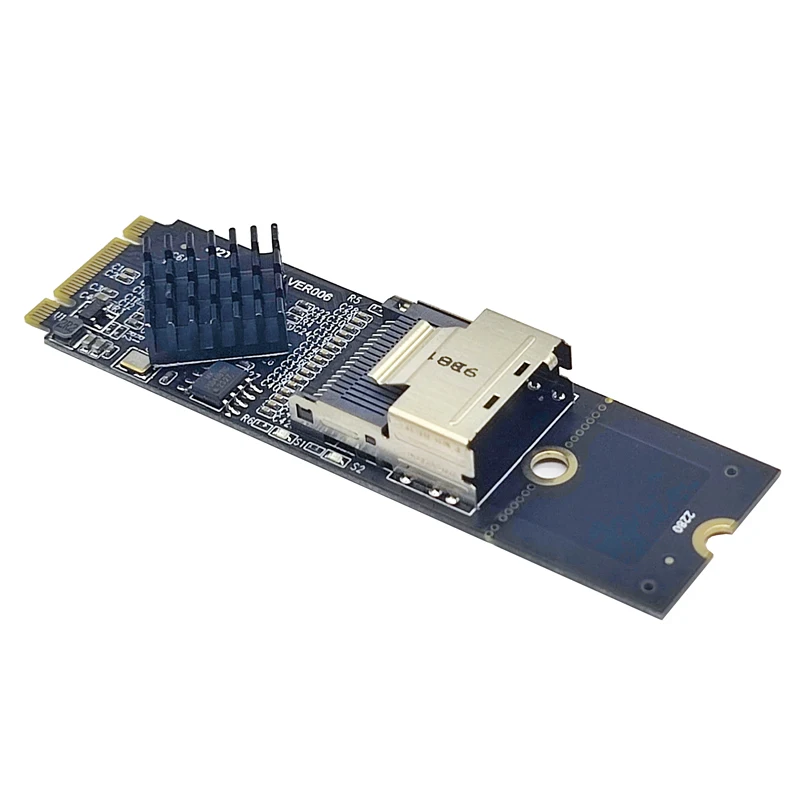 NIEUWE M.2 NVME naar Mini SAS SFF-8087 Uitbreidingskaart Ondersteuning 4 Poort SATA3.0 6 Gbps HDD SSD SATA Controller SFF8087 naar M2 NVME Adapter