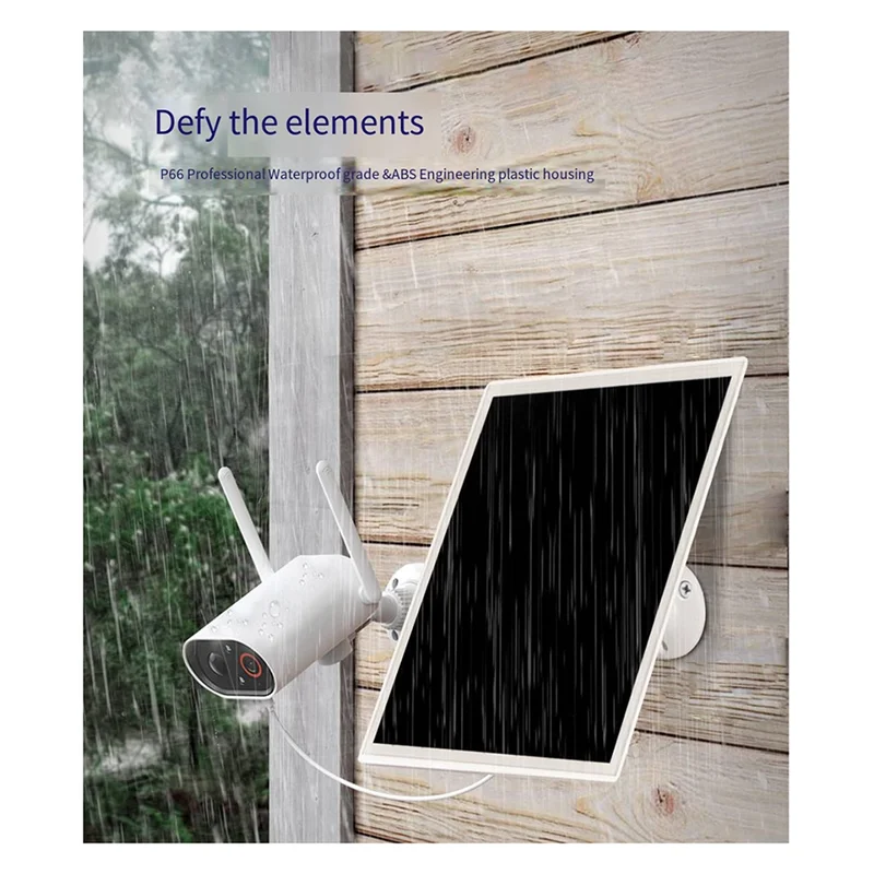 ABSE-New 10W 5V Monocrystalline Solar Panel DC+Type-C For Low Power Camera/Ring Camera/Stand-Up Camera