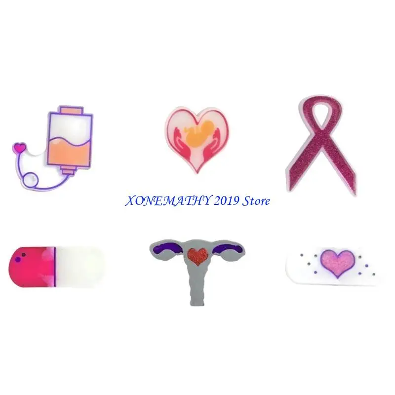 

F42F Doctor Badge Reel Silicone Molds Phone Grip Resin Mold Organs Resin Epoxy Casting Molds for DIY Keychain Jewelry Making