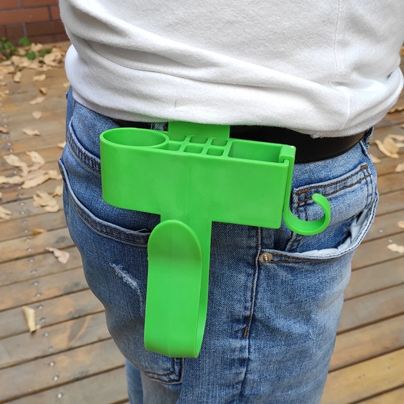 Plastic Tool Rack Green Color Wrench Hanging Waist Rack Drill Tool Rack Electric Drill Tool Tool Holder Dropship