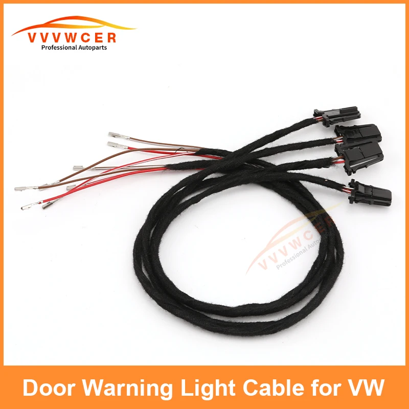 3AD947411 Car Door Warning Light Cable Wiring Harness Plug Made in Germany for VW Passat B6 B7 CC Golf 5 6 MK7 Eos Tiguan