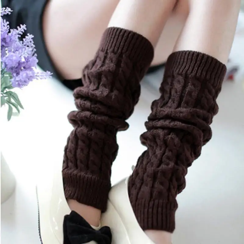 Sports Outdoor Womens Fashion Winter Knit Crochet Knitted Leg Warmers Legging Boot Cover 6 Colors