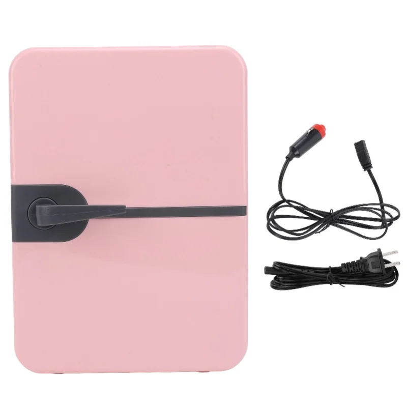 

6л мини-портативный холодильник, электрический охладитель, подогревающий холодильник с ручкой для домашнего использования в автомобиле, макияж, уход за кожей, хранение молока и продуктов питания