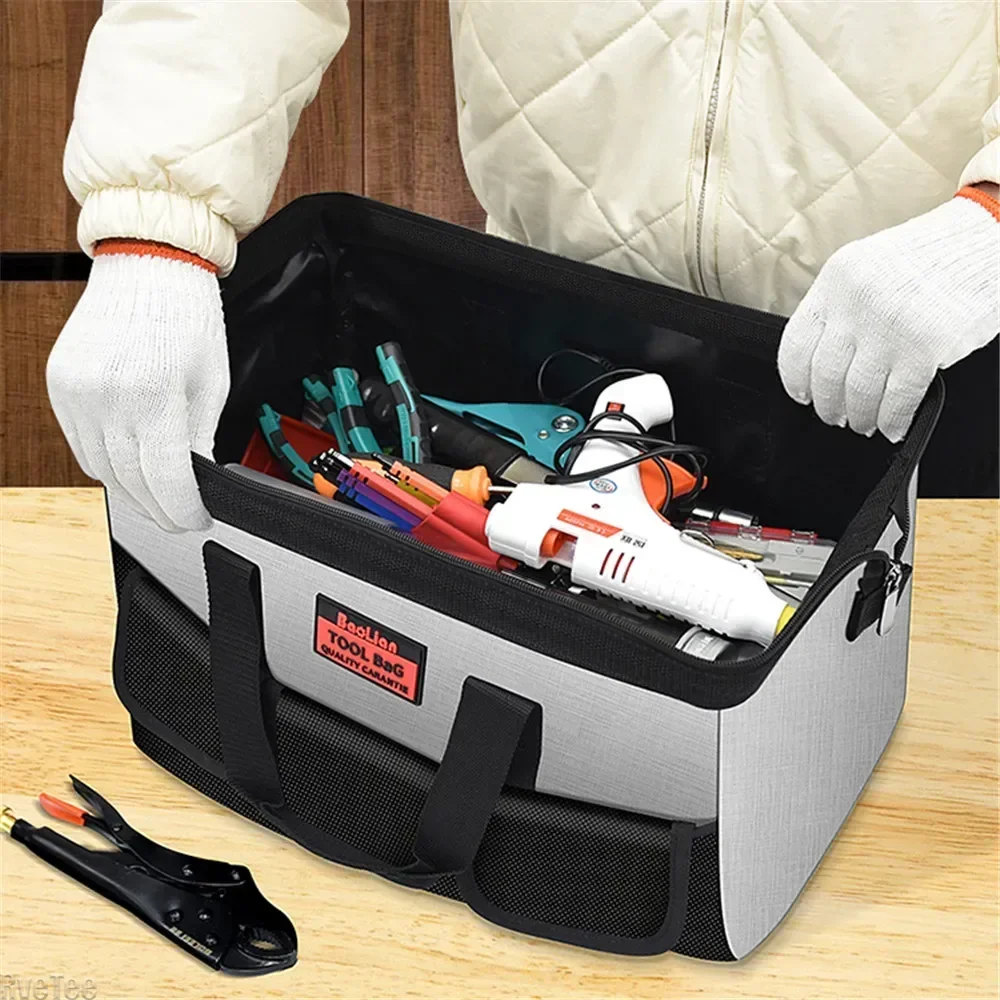 13/16/18 Inch Portable 600D Polyester Toolbag Electrician Bag Tool Organizer Waterproof Empty Hand Tool Storage Bags Tools Case