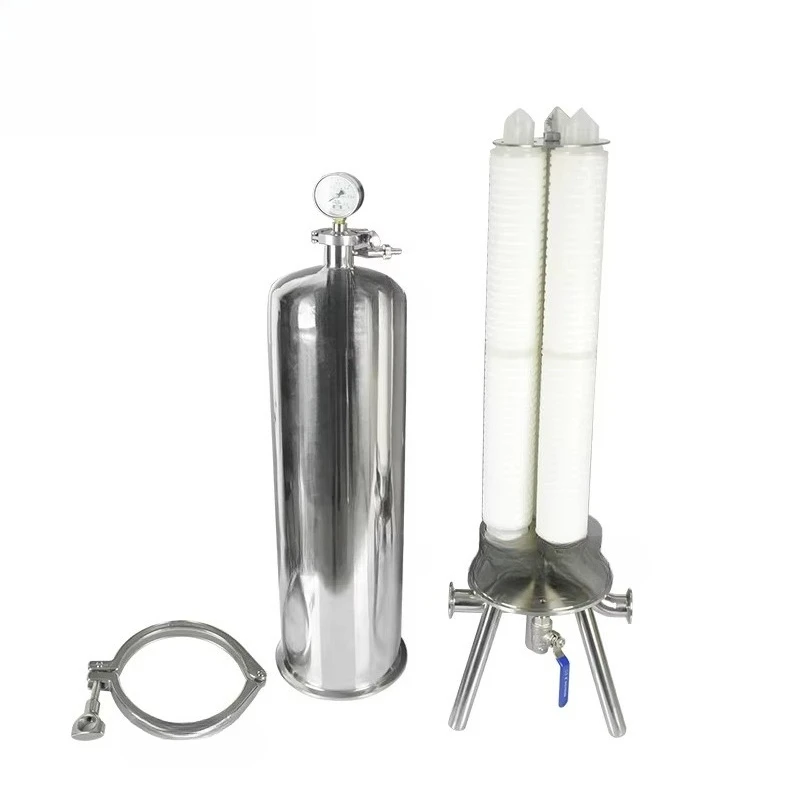 

Wine,Oils, Beverages Filtration Stainless Steel 304/316 10 Inch Micro Filter Housing Filtration Multiple Stages for Drinks