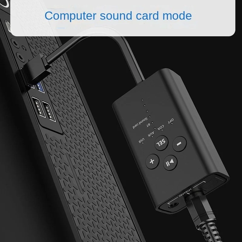 Super Sale Bluetooth 5.2 Audio Receiver Adapter AUX /OpticalFiber /Coaxial USB Wireless Audio Adapter 16 Bit for Audio Amplifier