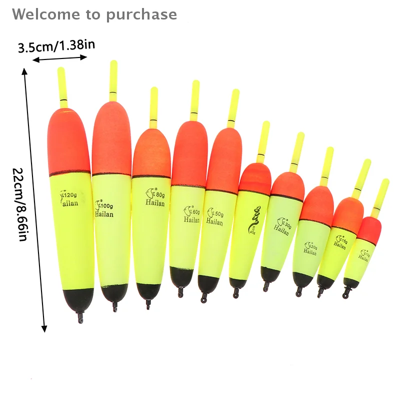 

10g-120g Fishing Striking Floats Green Light Fishing Tackle EVA Luminous Fishing Night Float Light Stick Foam Bobber Sea Rock