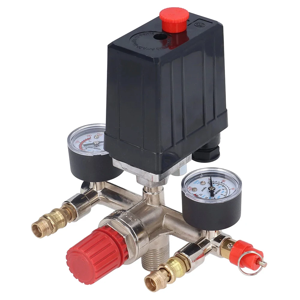 

Power Tool Parts Air Compressor Single Hole Pressure Switch Air Pump Bama Bracket Assembly Manifold Regulator Pressure Gauges