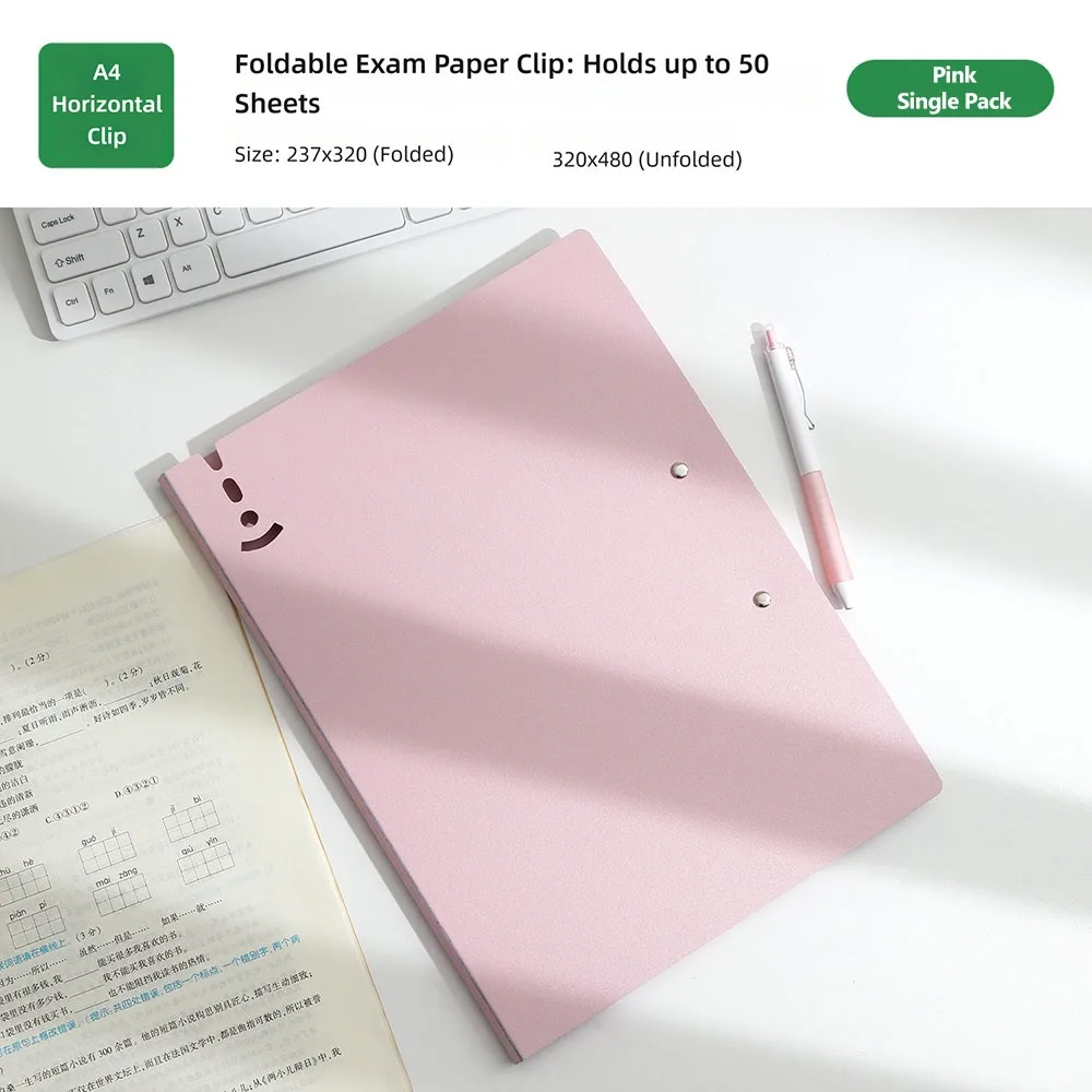 

Thickened PP A4 Clipboard Folder Waterproof Multi-Functional Document Holder Morandi Color Exam Paper Organizer School Office