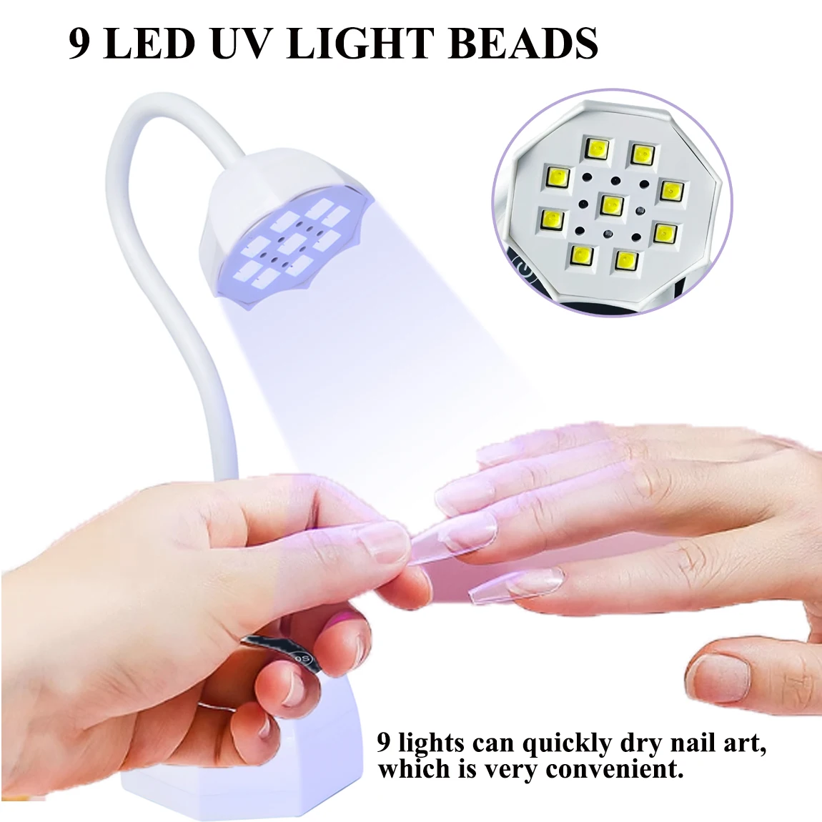 Rechargeable Nail Lamp UV LED Nail Dryer Auto Sensing Touch Control Nail Lamps Fast Drying Nail Light Nail Tools