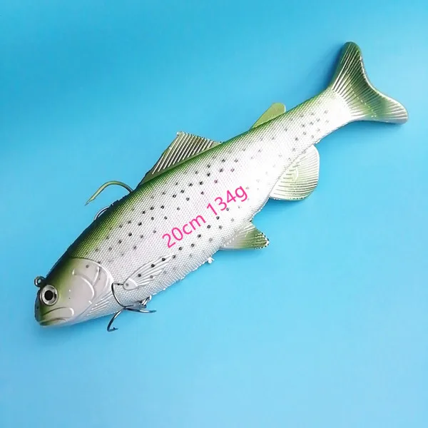 MUKUN 20cm/30cm 134g/300g Big Game 3D Plastikköder Weichköder Silikonköder zum Angeln Künstlicher Köder Isca Pesca – Detail 11