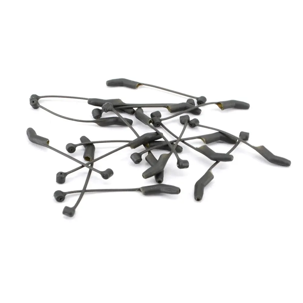 Hirisi 20 unids/pack accesorios de pesca de carpa mangas de gancho listo d-rig alineador ganchos mangas antienredos aparejos terminales