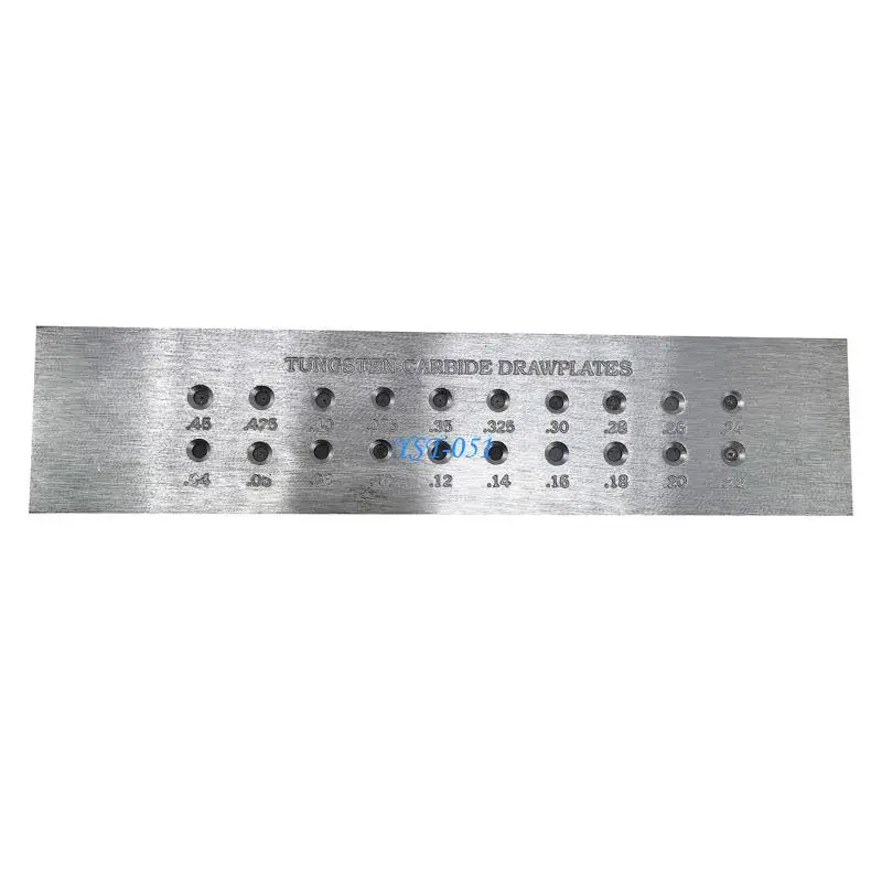 E15A Wire Drawplate 52 Hole Round 0.04-0.45mm/0.04-0.8mm/0.04-1.6mm Jeweller Draw Plate Crafting Replacement