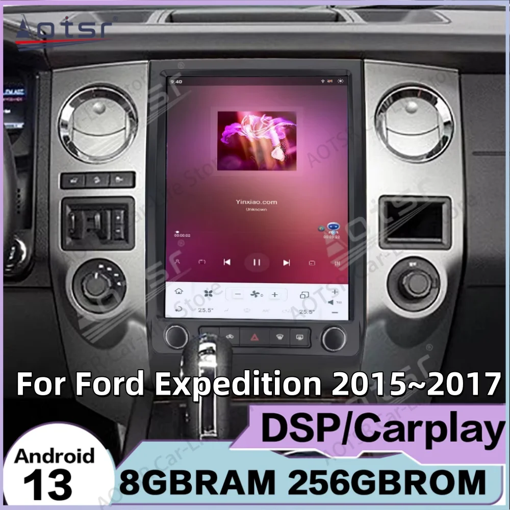 AI Voice Vertical For Ford Expedition 2015~2017Automotive Multimedia Stereo Android Auto GPS Navigation Car Radio IPS Head Unit