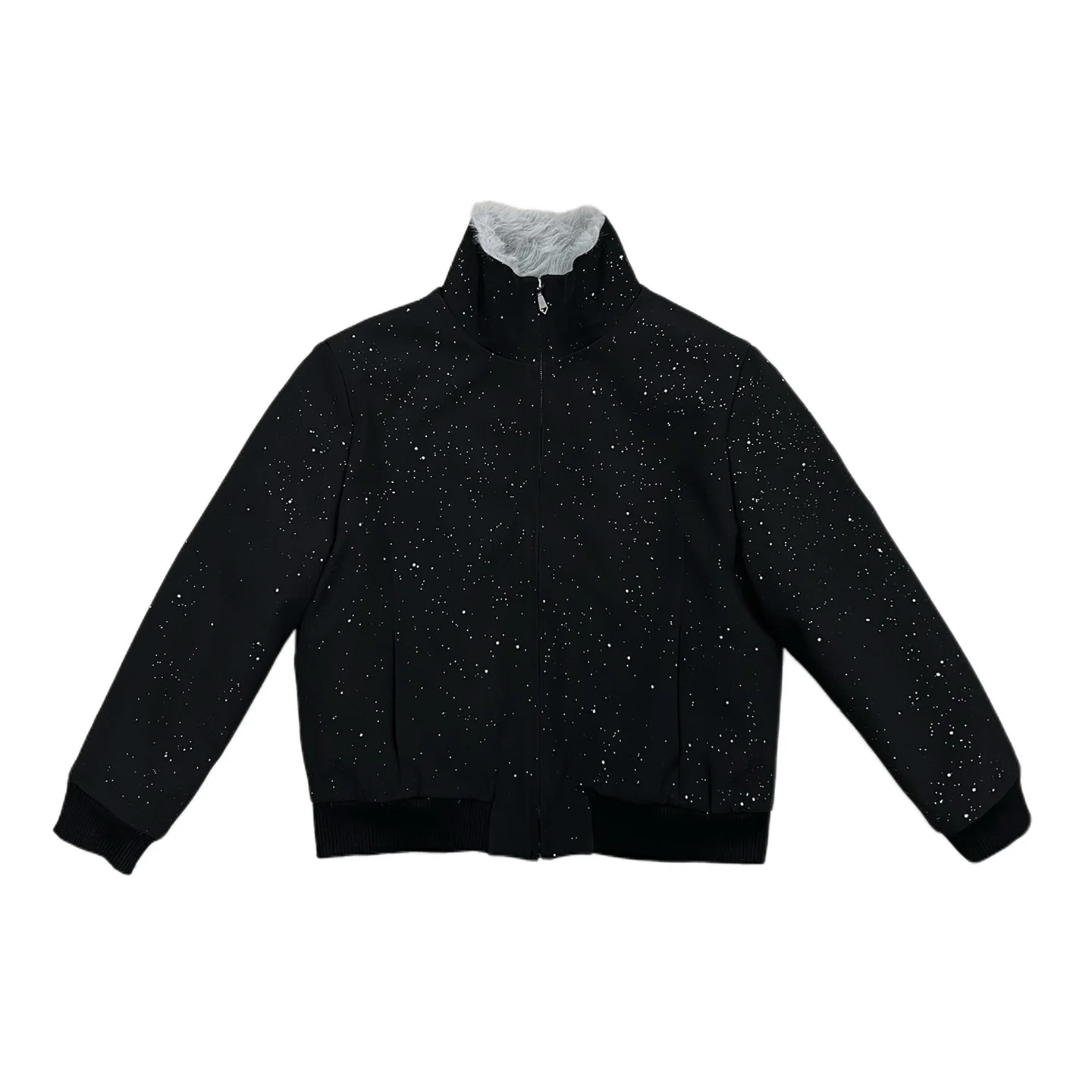 Men's 2025 Winter New Versatile Thickened Warm Trendy Parkas High-end Starry Sky Fleece Lined Jackets Long Sleeve Chic Parkas