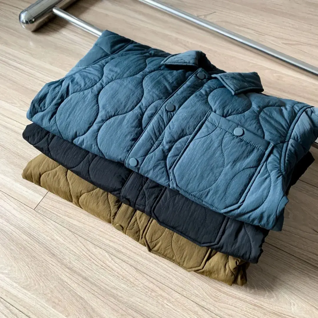 Asia Size Japan Retro Fashion Loose Silhouette Quilted Shirt Style Workwear Cotton Padded Jackets Men\'s Autumn Winter Coats