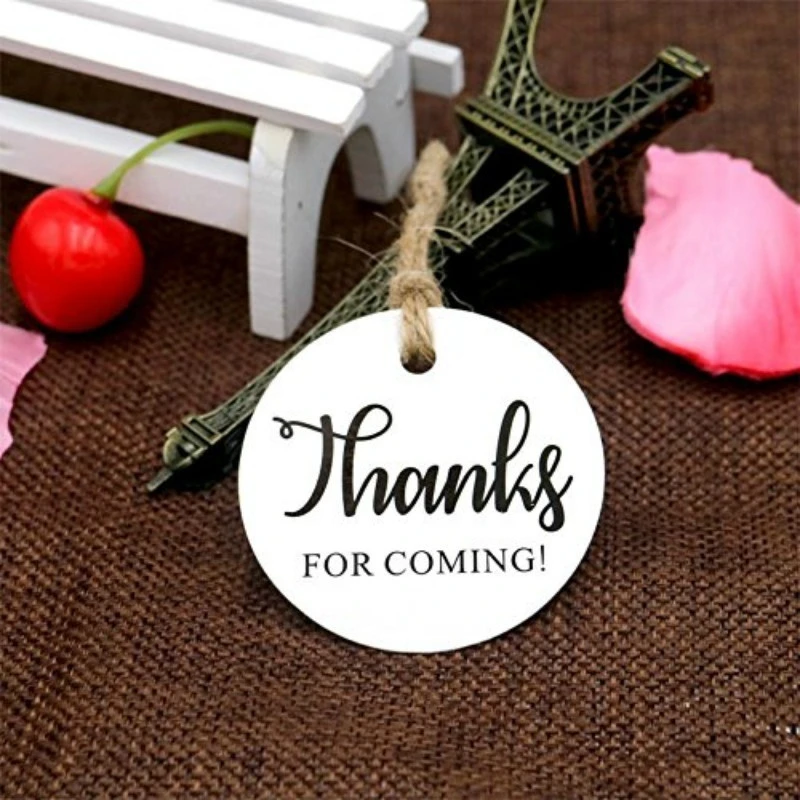 100-300ชิ้น/แพ็คขอบคุณสำหรับ Coming กระดาษแท็กสำหรับงานแต่งงานตกแต่งบรรจุภัณฑ์ของขวัญ Hang Tags เครื่องเขียน: