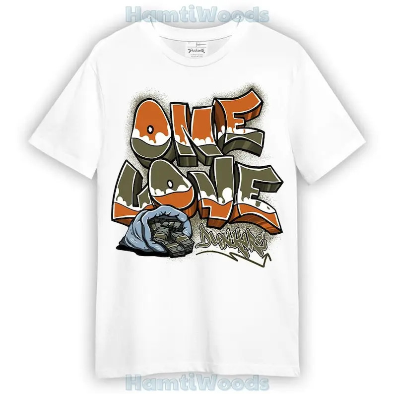 Olive 5s T-Shirt - One Love Graffiti T-Shirt Unisex