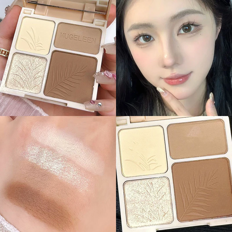 Palette de Contour surligneur multifonctionnel, poudre d'ombrage bronzante mate, ombre de nez stéréoscopique naturelle, maquillage pour femmes, cosmétiques
