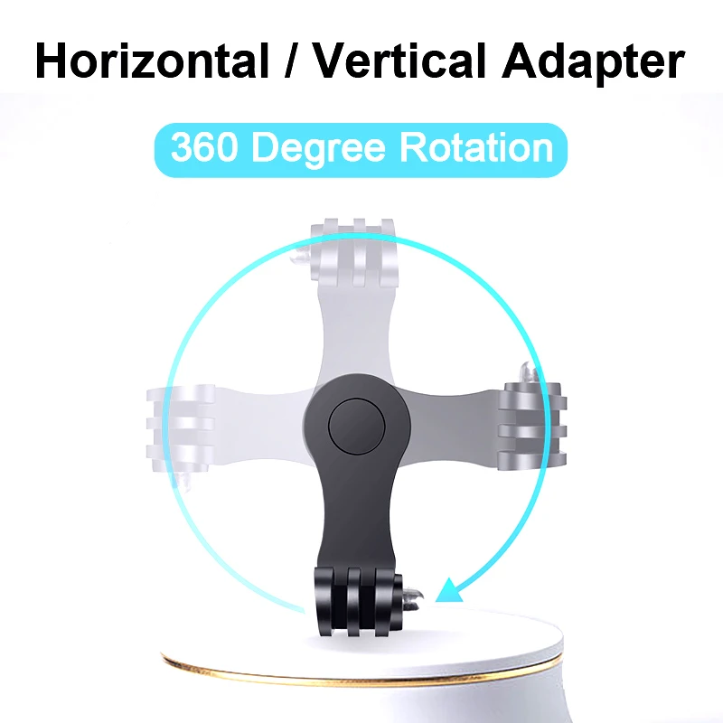 Motocicleta Capacete Chin Stand Mount Holder, Suporte Vertical Adaptador, Acessório da Câmera, GoPro Hero 11, 10, 9, Yi, DJI, SJCAM, 360 °