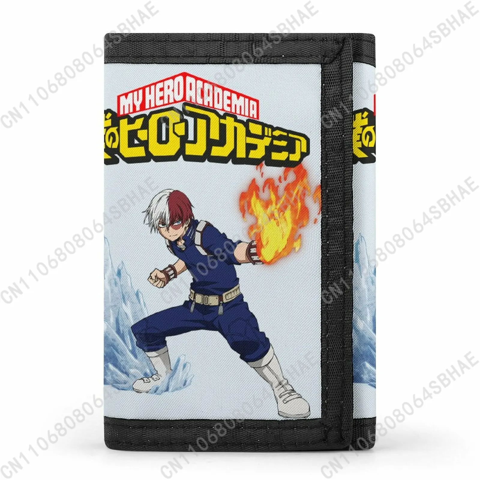 

My Hero Academia Shoto Todoroki Trendy Tri Fold Wallet Teenage Girls Boys Slim 3 Fold Card Personalized Pattern Purse for School