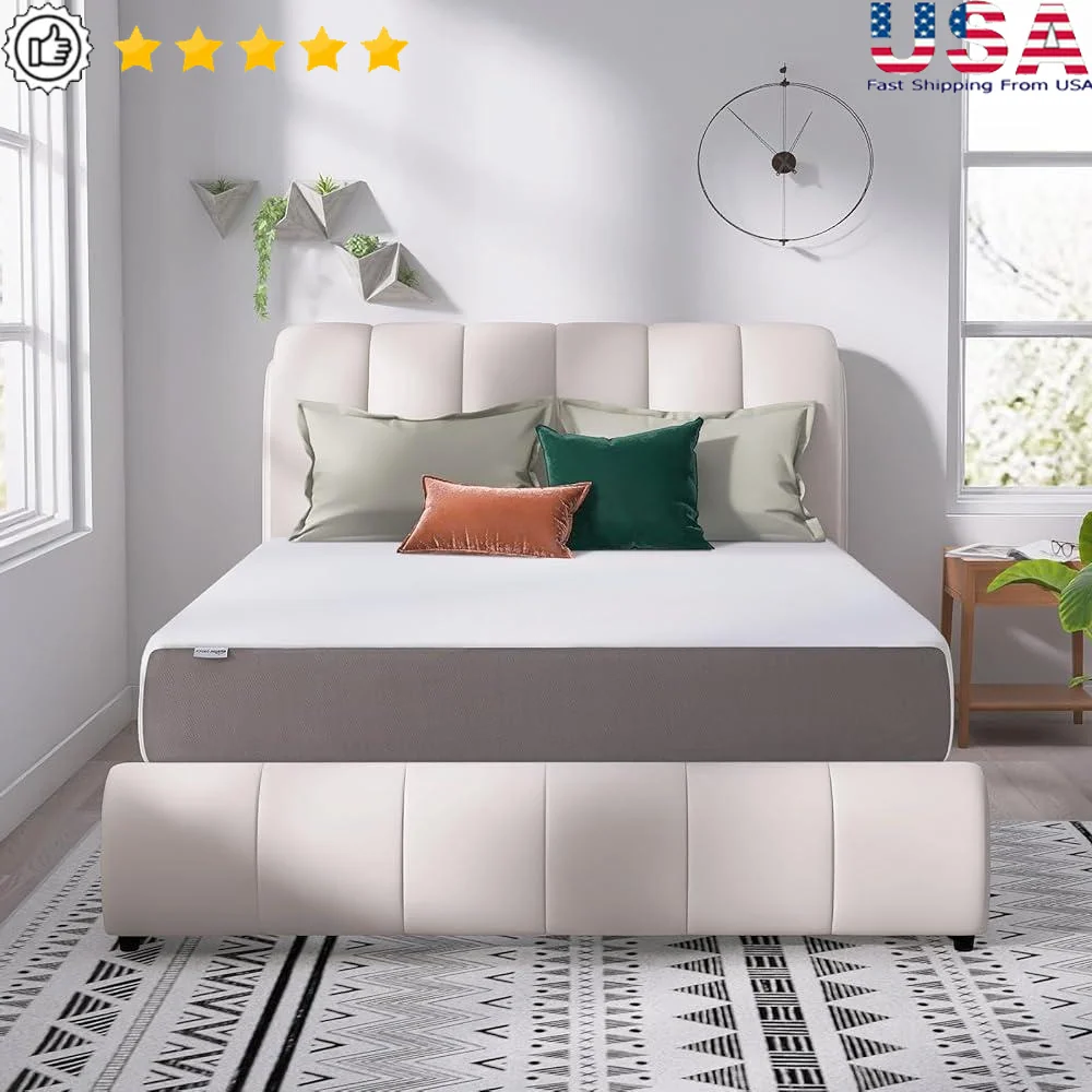 12 Inch Queen Size Memory Foam Mattress Soft Plush Feel Pressure Relief Ventilated Layers CertiPUR US Oeko Tex Certified