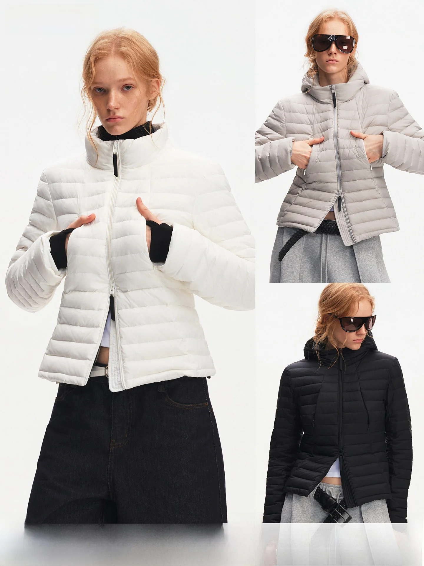 

SALTHe: Теплая верхняя одежда с дизайнерским акцентом, укороченная, с эффектом утяжки на талии, с капюшоном, для повседневной носки, ветрозащитная.