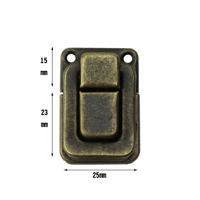 10 pz bronzo antico scatola hasp serratura in ferro chiusure per gioielli scatola petto valigia fibbia Clip chiusura Hardware Vintage 25*37mm