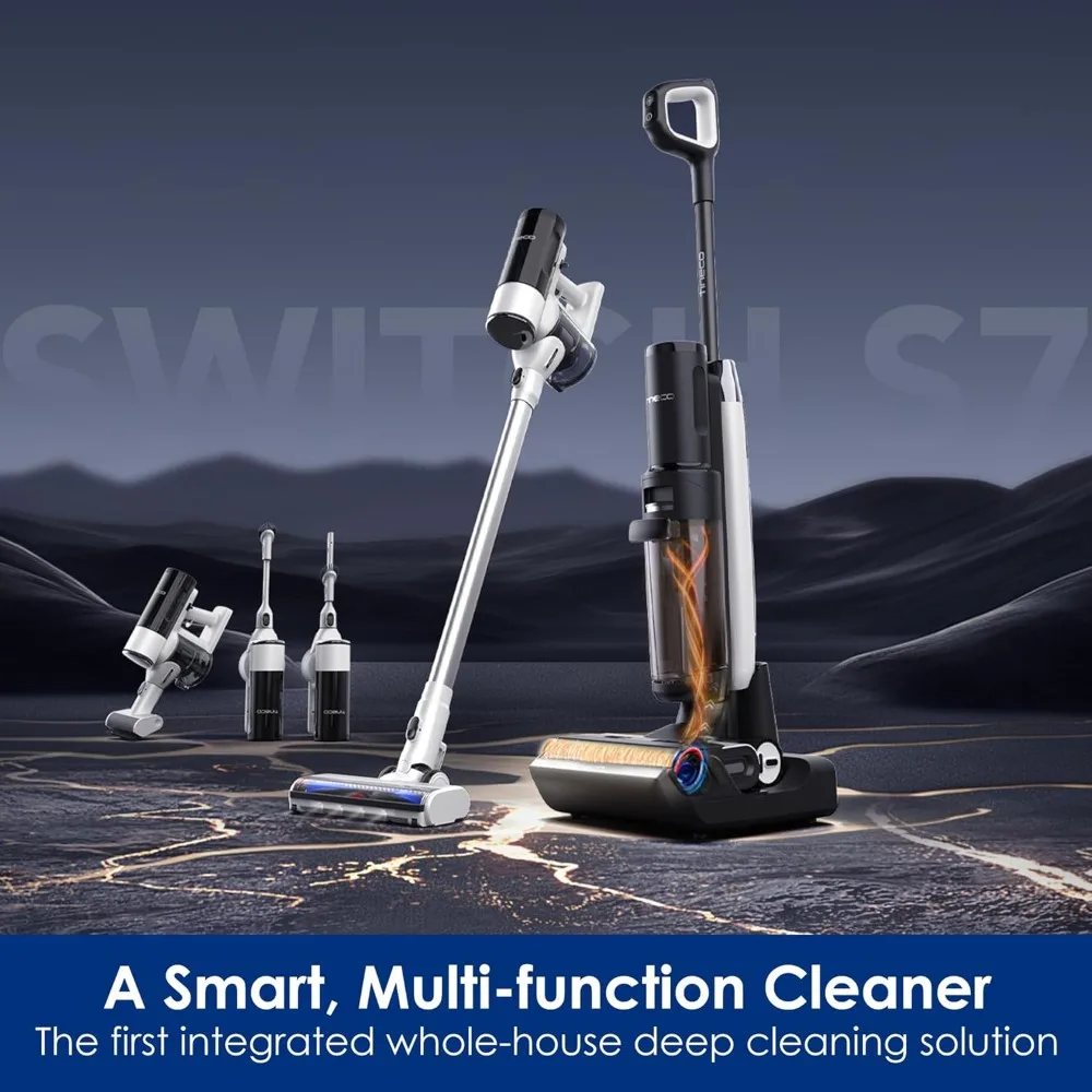Floor ONE Switch S7 Wet Dry Vacuum Cleaner, Smart Floor Washer Multi-Function, Self-Cleaning